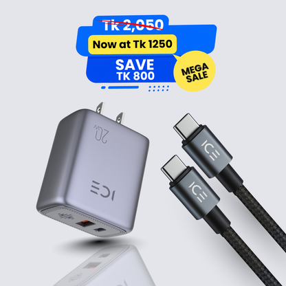 Power Charger 20W + Type-C Cable